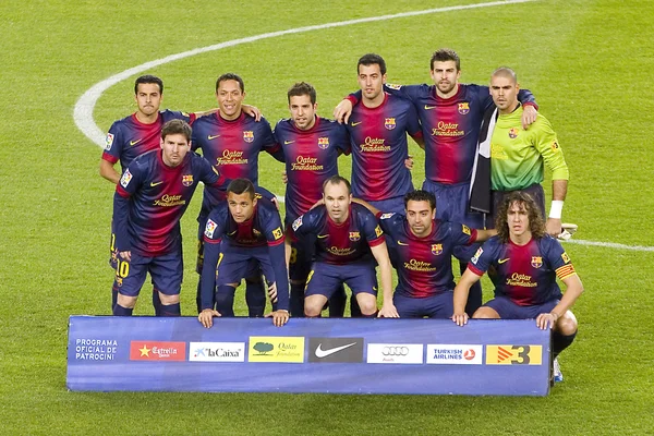 Команда ФК Барселона — стоковое фото