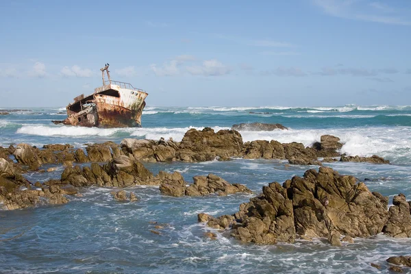 Shipwreck in Cape Agulhas — Stock Photo, Image