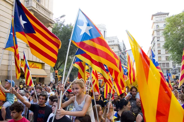 Politische veranstaltung in barcelona — Stockfoto