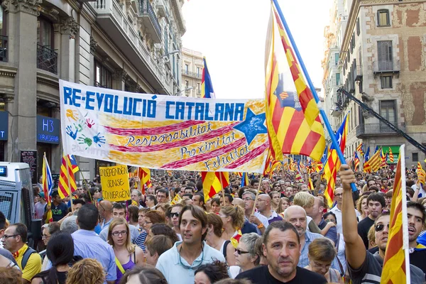 Barcelona'da siyasi miting — Stok fotoğraf