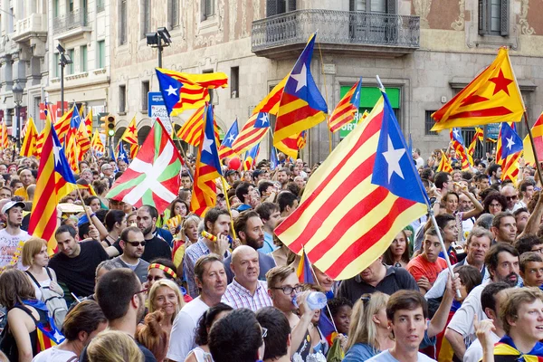 Politische veranstaltung in barcelona — Stockfoto