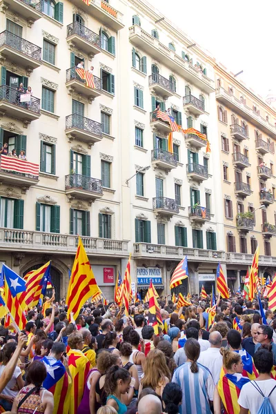 Political rally in Barcelona — Stock Photo, Image