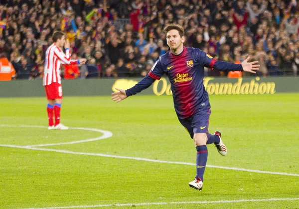 Lionel Messi festeggia un obiettivo — Foto Stock