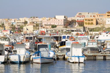 Harbor of Lampedusa clipart