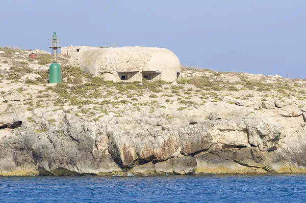 Bunker in Lampedusa — Stock Photo, Image