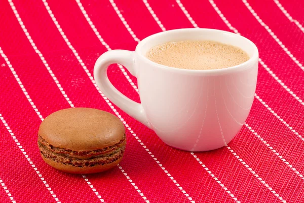 Macaron e caffè — Foto Stock