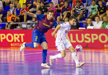 Futsal match FC Barcelona vs El Pozo clipart