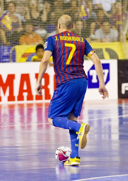 Futsal mecz fc barcelona vs el pozo — Zdjęcie stockowe