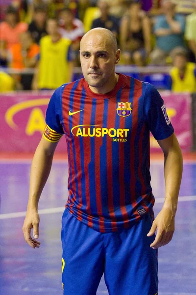 Futsal zápas fc barcelona vs el pozo — Stock fotografie