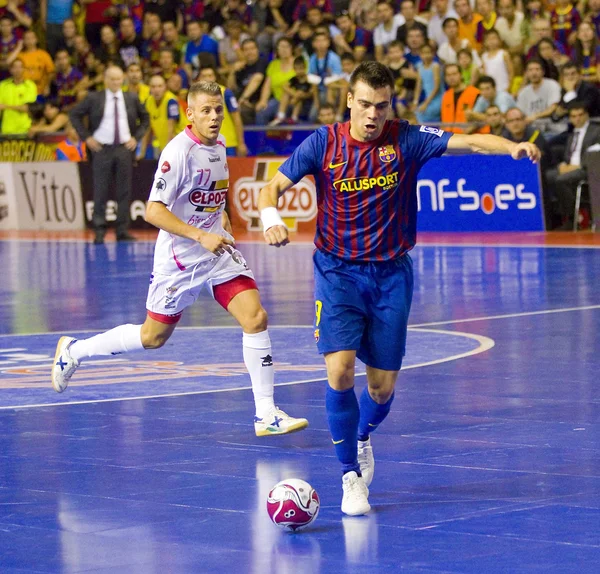 Futsal mecz fc barcelona vs el pozo — Zdjęcie stockowe