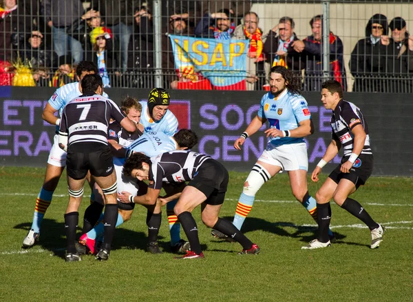 Partido de rugby USAP - Brive —  Fotos de Stock