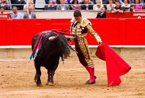 在巴塞罗那的曼萨纳雷斯斗牛 — 图库照片