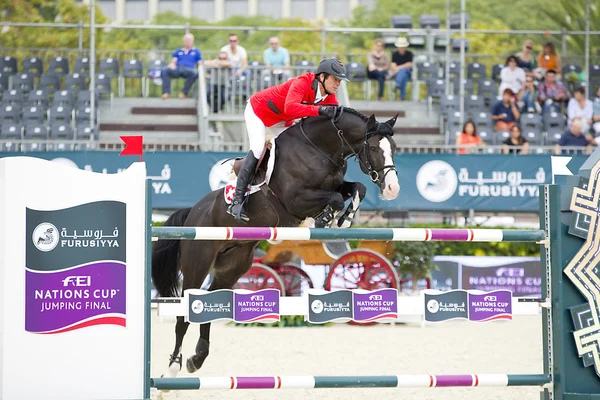 Csio άλογο άλματα furusiyya Κύπελλο Εθνών — Φωτογραφία Αρχείου