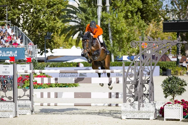 Csio - furusiyya fei nations cup Kůň vyskočil finální — Stock fotografie