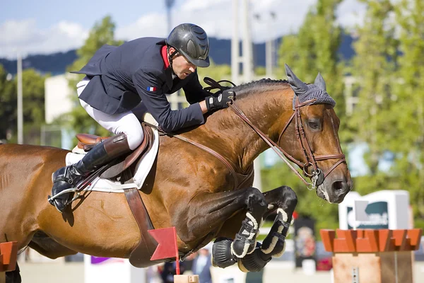 Csio - furusiyya fei nations cup Kůň vyskočil finální — Stock fotografie