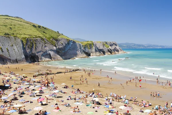 Stranden i zumaia, Spanien — Stockfoto