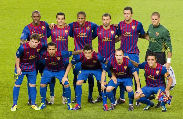 FC Barcelona-csapat — Stock Fotó