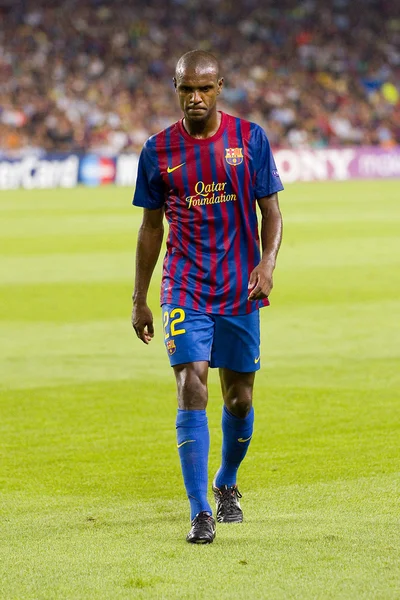 Eric Abidal em ação — Fotografia de Stock