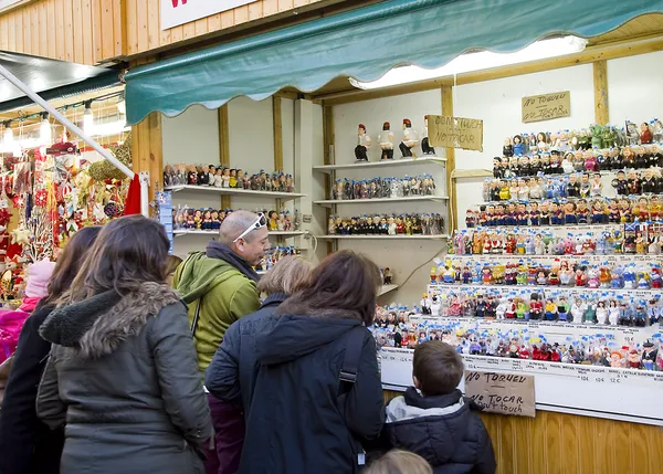 Weihnachtsmann llucia fair, barcelona — Stockfoto