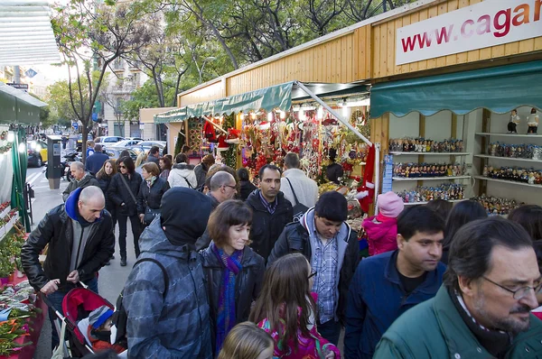 Kerstmarkt in barcelona — Stockfoto