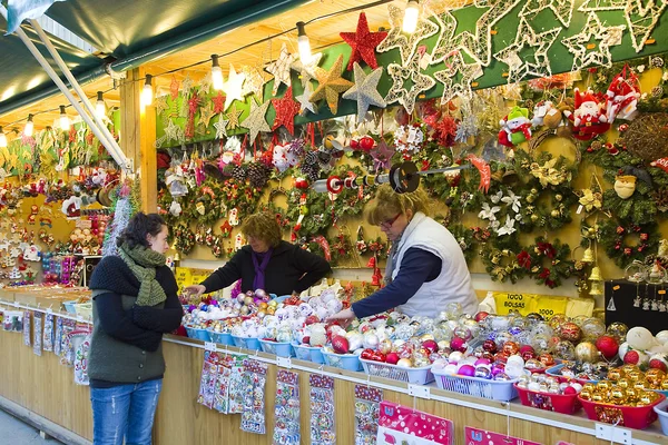 Kerstmarkt in barcelona — Stockfoto