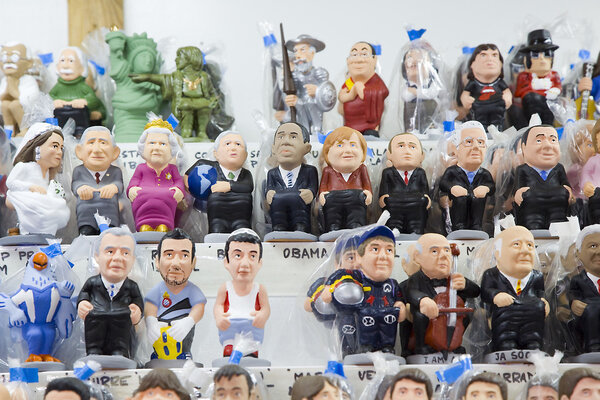 Caganers in Santa Llucia Fair, Barcelona