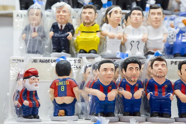 Caganers em Santa Llucia Fair, Barcelona — Fotografia de Stock