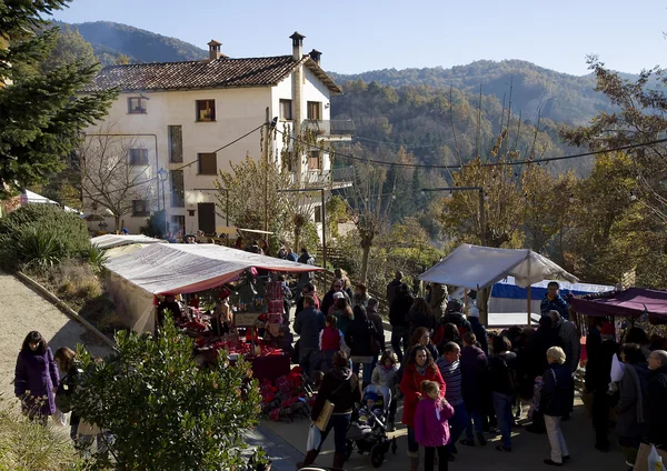 Kerstmarkt in espinelves, Spanje — Stockfoto