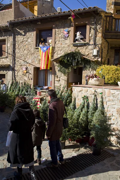 Weihnachtsmarkt in espinelves, spanien — Stockfoto