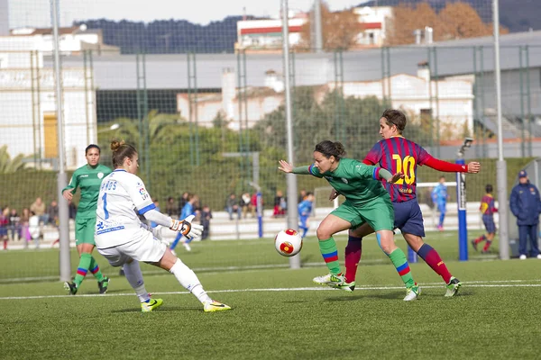 Fc バルセロナのサッカー試合の女性 — ストック写真