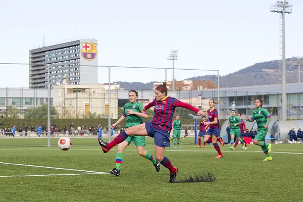 Fc バルセロナのサッカー試合の女性 — ストック写真