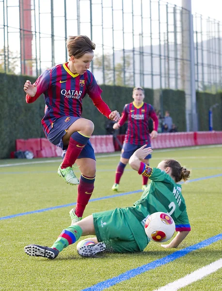 FC Βαρκελώνη γυναικών Ποδοσφαιρικό αγώνα — Φωτογραφία Αρχείου