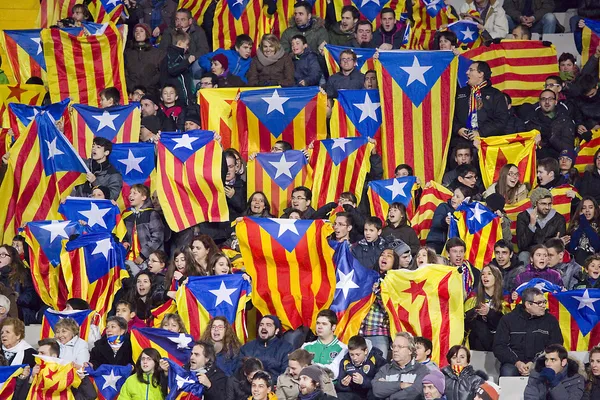Apoiantes da Seleção da Catalunha — Fotografia de Stock