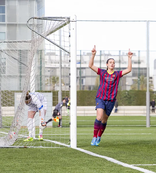 FC Barcellona celebrazione obiettivo delle donne — Foto Stock