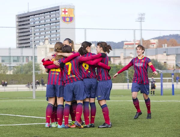 FC Barcelona women goal celebration — Stock Photo, Image