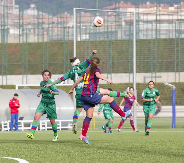 Női labdarúgó-mérkőzés fc barcelona vs levante — Stock Fotó