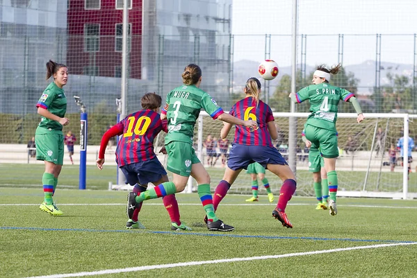 Women soccer match FC Barcelona vs Levante — Stock Photo, Image