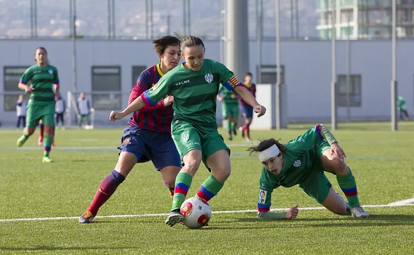 Kadınlar futbol maç fc barcelona vs levante — Stok fotoğraf
