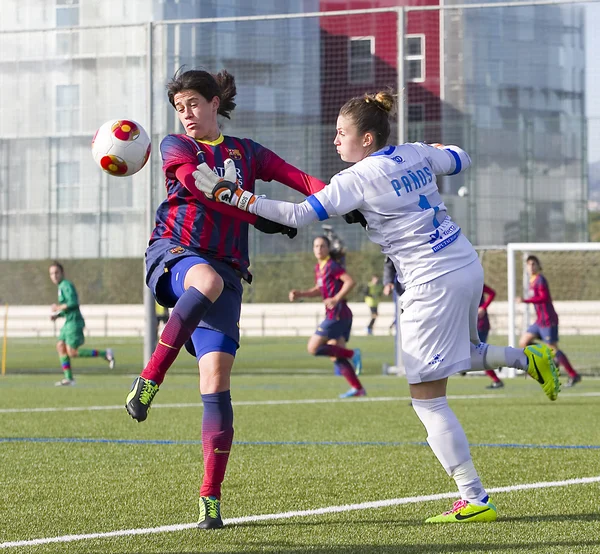 女性のサッカーの試合 fc バルセロナ対レバンテ — ストック写真