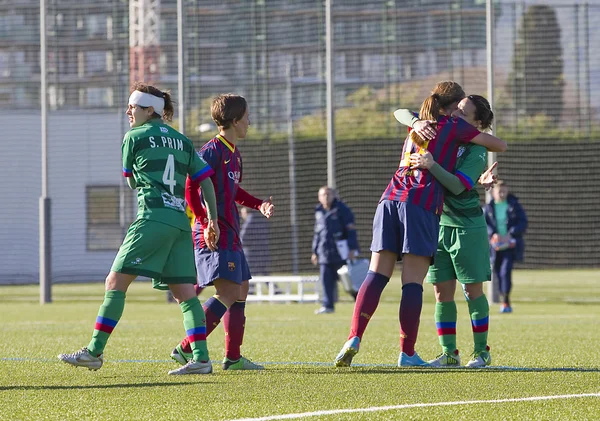 Női labdarúgó-mérkőzés fc barcelona vs levante — Stock Fotó