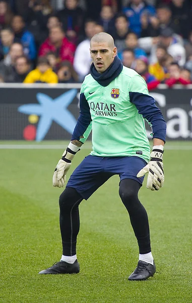 Valdes alla sessione di allenamento FC Barcelona — Foto Stock