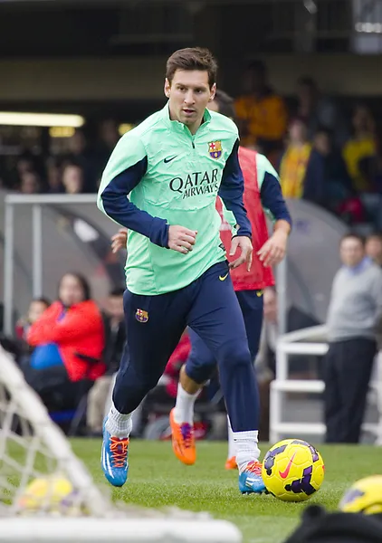 Messi à la séance d'entraînement du FC Barcelone — Photo