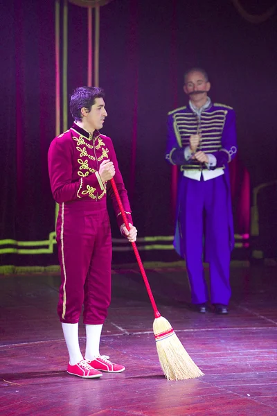 Clown at circus spectacle — Stock Photo, Image