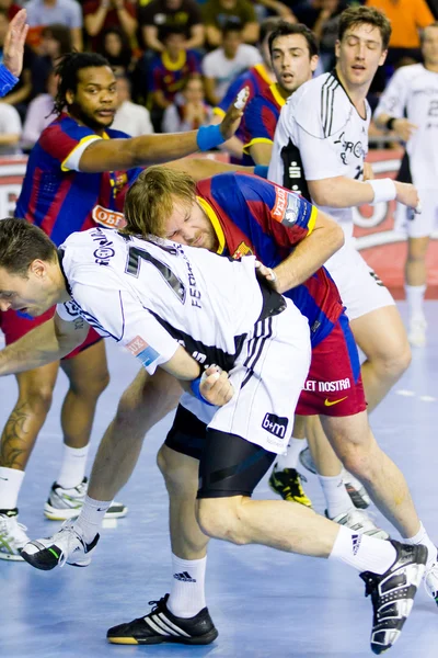 Handballspiel fc barcelona vs kiel — Stockfoto