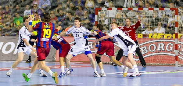 Handball match FC Barcelona vs Kiel — Stock Photo, Image