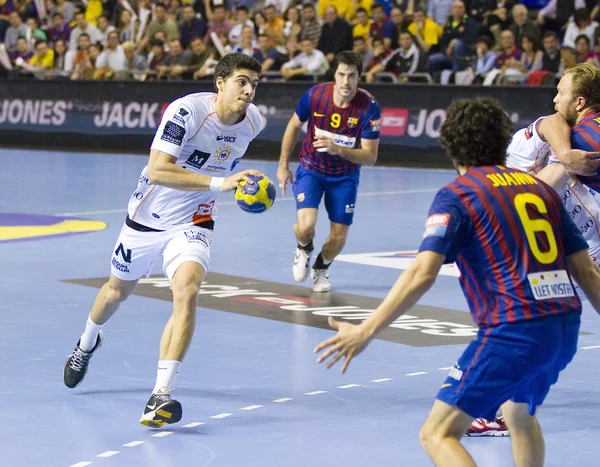 Handboll matcha fc barcelona vs montpellier — Stockfoto