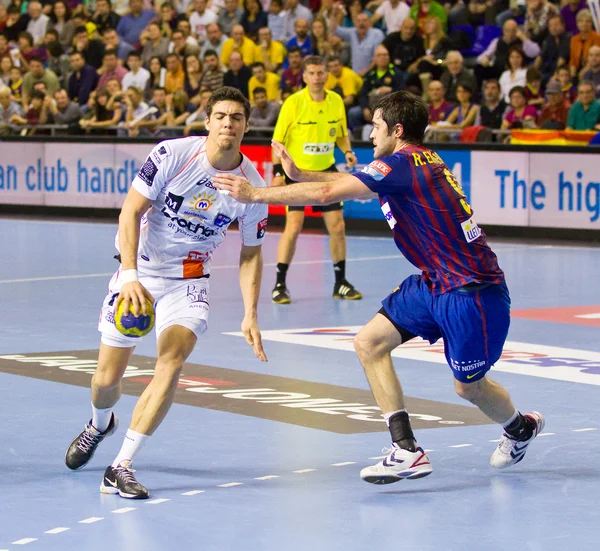 Handballspiel fc barcelona vs montpellier — Stockfoto