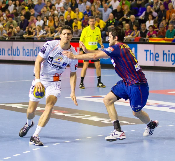 Handboll matcha fc barcelona vs montpellier — Stockfoto