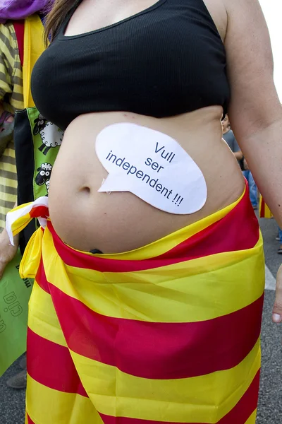 Protestera i barcelona, Spanien — Stockfoto