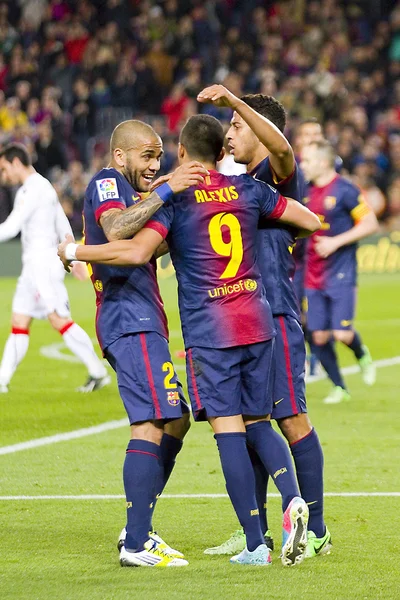 FC Barcelona celebração gol — Fotografia de Stock